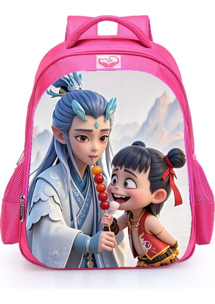 Nezha 2 Sihirli Çocuk Denizin Peşinde Anaokulu ve Ilkokul Öğrencileri Erkekler ve Kadınlar Ultra Hafif Omurga Koruma Omuz Çantası Yükünü Azaltmak (Yurt Dışından)