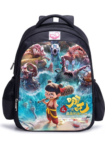 Ne Zha 2 Magic Çocuk Perili Deniz Anime Öğrenci Omuz Çantası (Yurt Dışından)