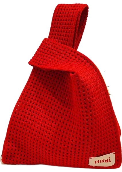 Basit Retro Hollow Örgü Çanta Omuz Çantası Yünlü Çanta Alışveriş Çantası (Yurt Dışından)