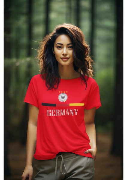 Almanya Milli Takım Forma Baskılı Unisex Kısa Kollu Tişört T-Shirt fiyatları