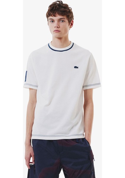 Erkek Slim Fit Beyaz T-Shirt