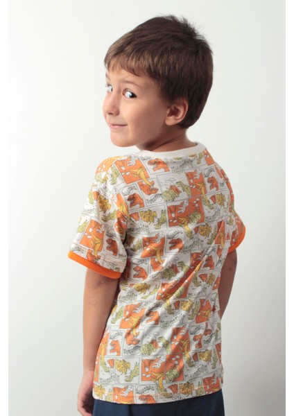 Çocuksan Çocuk Tshirt Trex Baskılı Kısa Kollu Bisiklet Yaka Pamuklu fiyatları