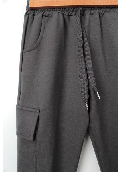 Çocuksan Cepli Unisex Çocuk Eşofman Altı - Füme - 16 Yaş