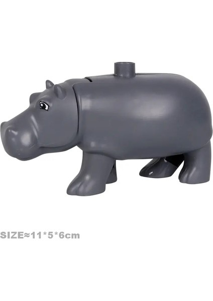 Okyanus Hayvanları Büyük Yapı Taşları Setleri Tuğla Aksesuarlar Model Hippo Ahtapot Züraffe Balina Balıkları Çocuklar Için Diy Eğitim Oyuncakları Renk: Hippo (Yurt Dışından)