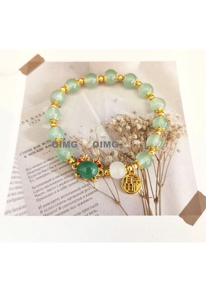 Yeni Iyi Şans Kedi Gözü Taşı Niş Iş ve Neşe Kolye Bilezik Hediye (Yurt Dışından)