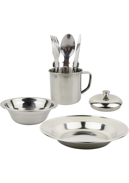 Taşınabilir Kamp Piknik Seti - Paslanmaz Çelik Yemek Takımı, Dayanıklı ve Paslanmaz, Açık Hava Etkinlikleri Için (Yurt Dışından)