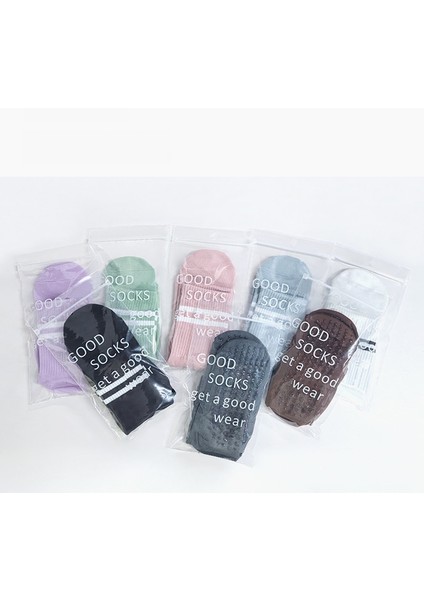 Yüksek Çete Çorap Kaymaz Çorap Spor Fitness Yoga Pilates Çorap 8 Çift (Yurt Dışından) modelleri