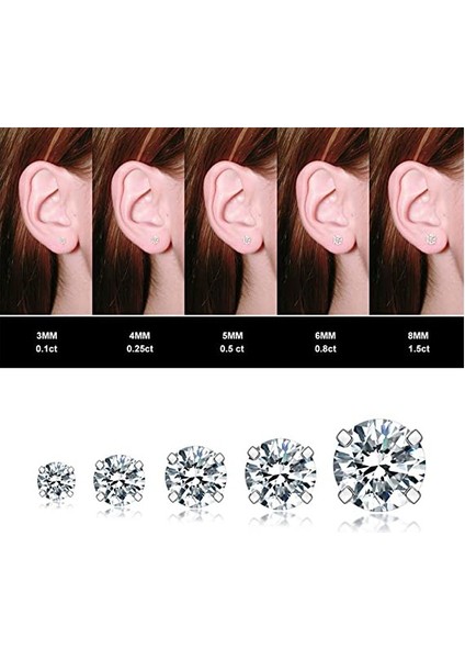 5 Çift Kübik Zirkonya Hipoalerjenik Saplama Küpe Kadın Erkek Kız Bildirimi Kıkırdak Moda Cerrahi Çelik Sarmal Küpe Seti (Yurt Dışından) fırsatları