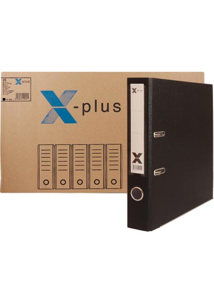 X-Plus Plastik Klasör Dar 25 Adet - Siyah