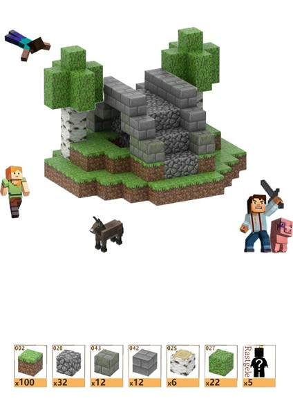184 Adet Mc Minecraft Manyetik Blok Seti Çocuk Eğitici Montaj Kare Blok Blok Oyuncakları (Yurt Dışından)