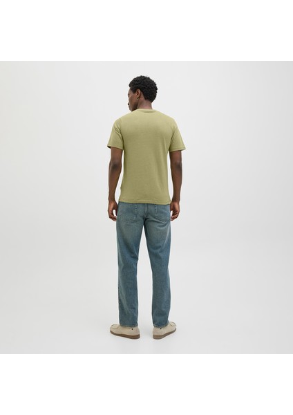 Jack&jones Almeria Bold Branding Erkek Haki Yuvarlak Yaka Tişört modelleri