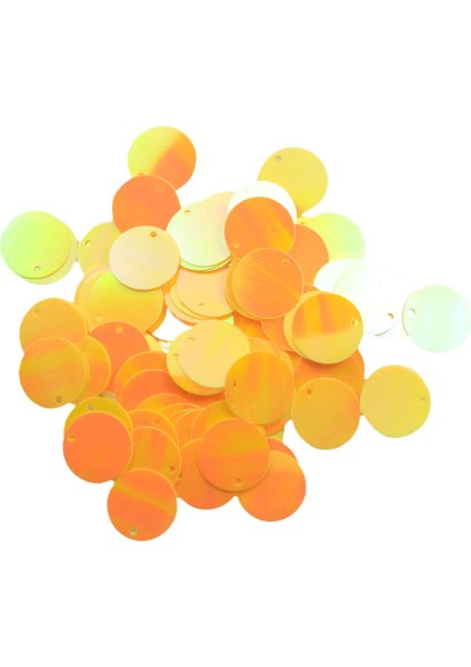 130 Yuvarlak Şek Düz Paillettes Süslemesi Diy Sarı (Yurt Dışından)