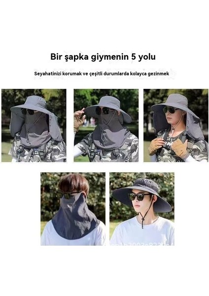 Güneş Koruma Şapkası Güneş Şapkası Nefes Alabilir Balıkçı Şapkası Dağcılık Balıkçılık Şapkası Plaj Bloz UPF50+ (Yurt Dışından) fiyatları
