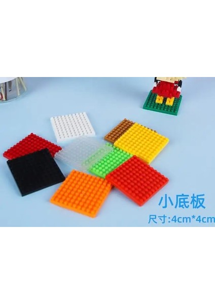 Mini Bloklar Loz Balodi Dıy Bina Tuğla Tabağı Baz Çocuk Aksesuarları Zemin Tahtası Randomkol'de Farklı Renkler: 4cm (Yurt Dışından)
