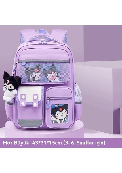 Kuromi Için Sevimli Oxford Kumaş Öğrenci Çantası, Ayarlanabilir Omuz Askılı Hafif Sırt Çantası (Yurt Dışından) indirimleri