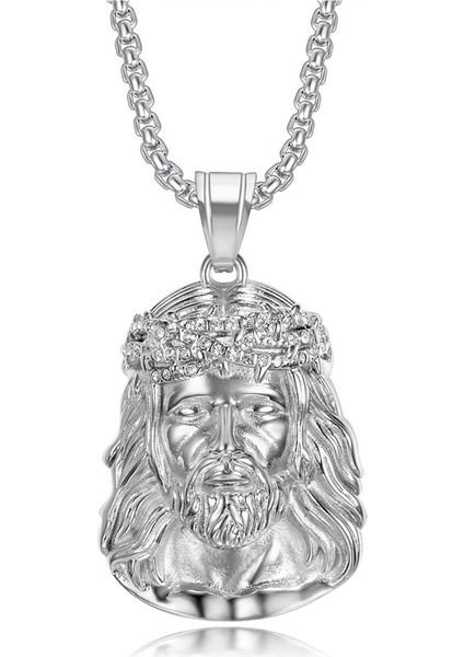 Avrupa ve Amerikan Hip-Hop Hıphop Kolye Titanyum Çelik Altın Kaplama Elmas Isa Kolye (Yurt Dışından)