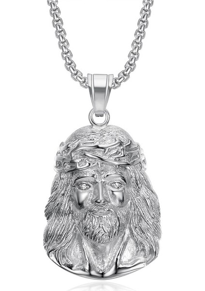 Avrupa ve Amerikan Hip-Hop Hıphop Kolye Titanyum Çelik Altın Kaplama Elmas Isa Kolye (Yurt Dışından) modelleri