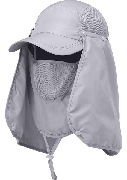uv Koruma Güneş Şapkası - Gri (Yurt Dışından)