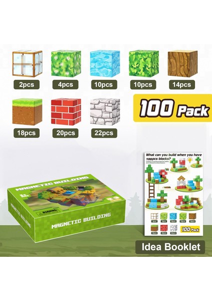 Benim Dünyam Manyetik Küp Blok Seti Model Manyetik Küp Erkek Oyuncakları Oyun Çevresel Sahne (Yurt Dışından)