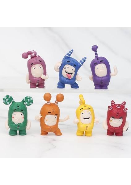 7 Çeşit Qibao Sevimli Asker Modeli Bebek, Mini Versiyon, Huysuz Kafa, Tatlı Kalp Kafa, Araba Süsleri (Yurt Dışından)