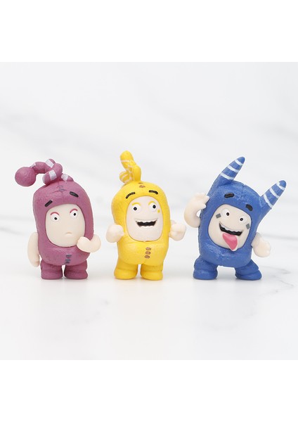 7 Çeşit Qibao Sevimli Asker Modeli Bebek, Mini Versiyon, Huysuz Kafa, Tatlı Kalp Kafa, Araba Süsleri (Yurt Dışından)