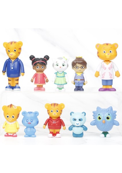 10 Çeşit Daniel The Tiger'ın Arkadaşları ve Komşuları Bebek Modeli Süs Seti (Yurt Dışından)