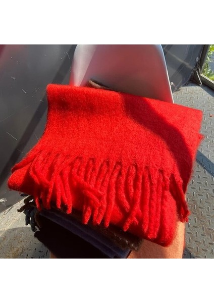 Zavallı Yavaş Mohair Wool Kadınlar Scarf New Klein Blue Scarf Women Shawl Turbans For Warm Bib Bufandas Multicoloesr De Mujer (Yurt Dışından)