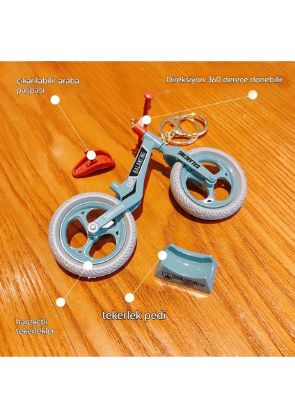 Hareketli ve Kaydırılabilir Bisiklet Anahtarlığı (Yurt Dışından) modelleri