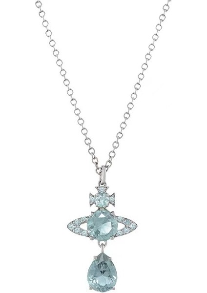 Su Damlası Denizkızı Gözyaşları Gezegen Kolye Su Damlası Satürn Aynı Yüksek Değerli Köprücük Kemiği Zinciri (Yurt Dışından)