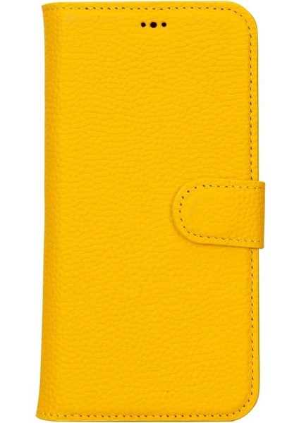 Apple iPhone 15 Pro Max Uyumlu Deri Cüzdanlı Kılıf Mwwn FL12 Sarı fırsatları