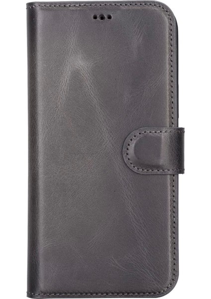 Apple iPhone 13 Pro Max Uyumlu Deri Cüzdanlı Kılıf Mwwn Tn1 Gri modelleri