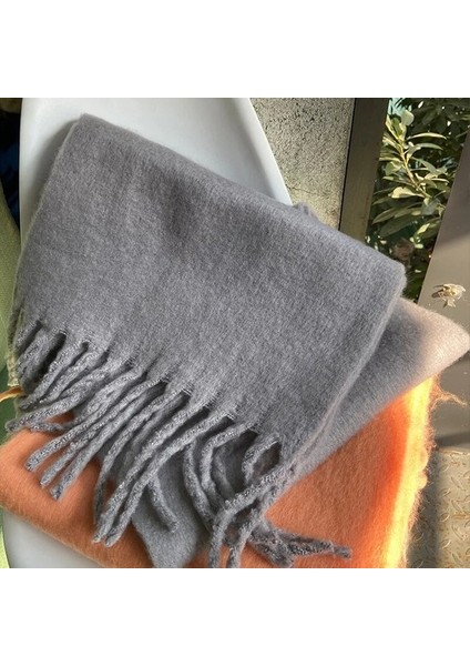 Zavallı Yavaş Mohair Wool Kadınlar Scarf New Klein Blue Scarf Women Shawl Turbans For Warm Bib Bufandas Multicoloesr De Mujer (Yurt Dışından)