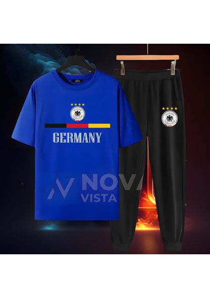 Almanya Milli Takım Forma Baskılı Unisex Kısa Kollu Tişört T-Shirt Eşofman Takımı