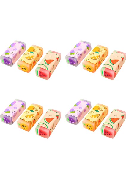 12X Silgileri Çocuk Çalışma Araçları Aksesuarları Kauçuk Silgileri (Yurt Dışından)