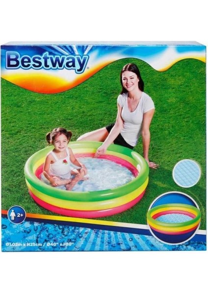 Bestway 3 Halka Renkli Yuvarlak Havuz