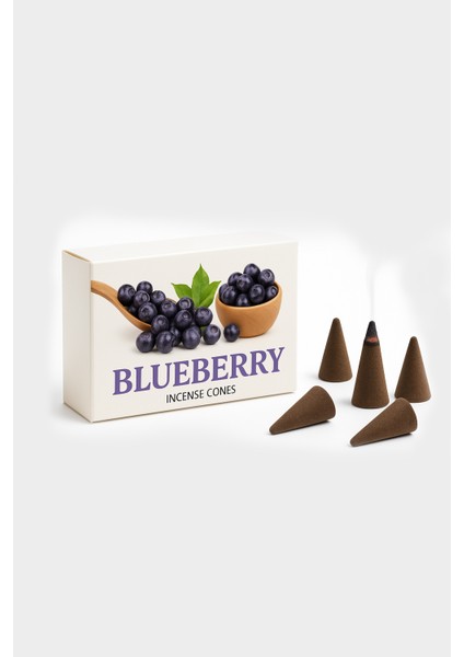 Doğal Yaban Mersini Aromalı Konik Tütsü (Blueberry) 10’lu Paket