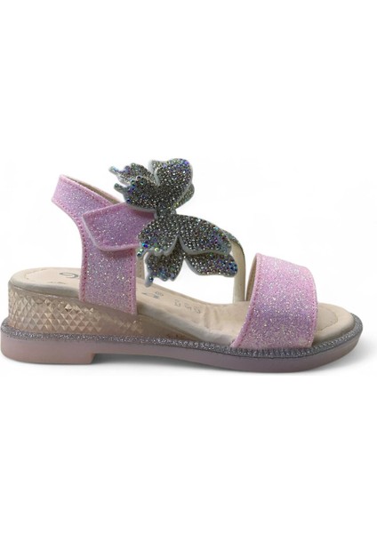 606 Kız Çocuk Okul Öncesi Taşlı Sandalet