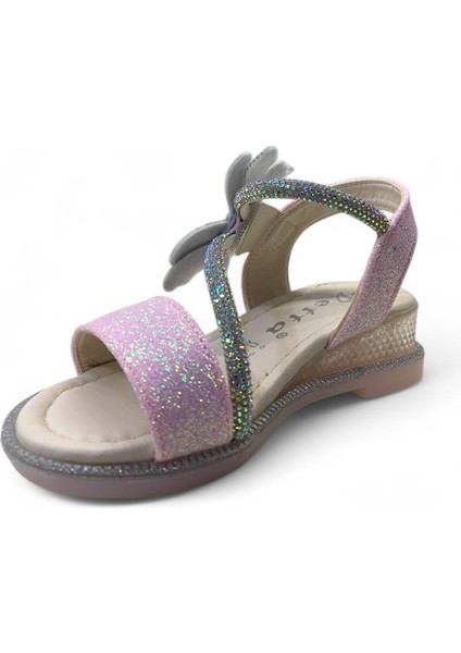 606 Kız Çocuk Okul Öncesi Taşlı Sandalet modelleri