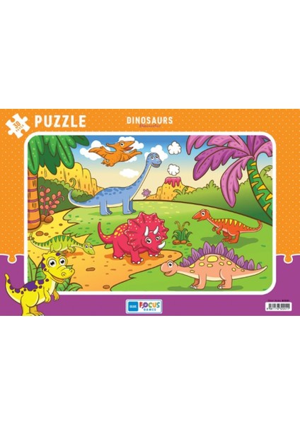 Blue Focus Dinosaurs (Dinozorlar) - Puzzle 30 Parça