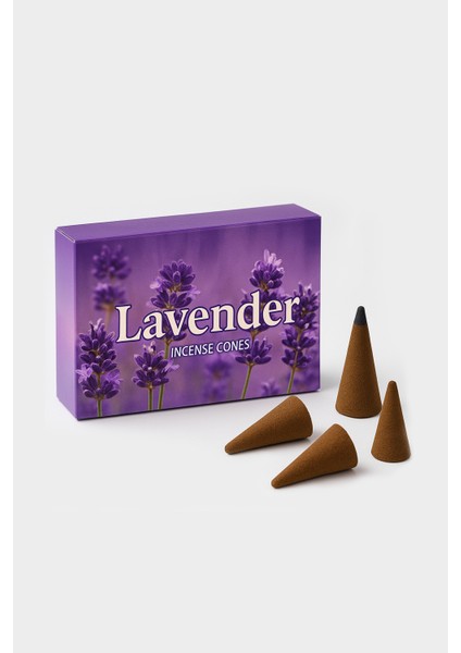 Doğal Lavanta Aromalı Konik Tütsü (Lavender) 10’lu Paket