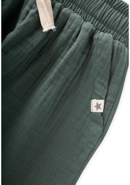 Müslin Pantolon 1-7 Yaş Haki Yeşil