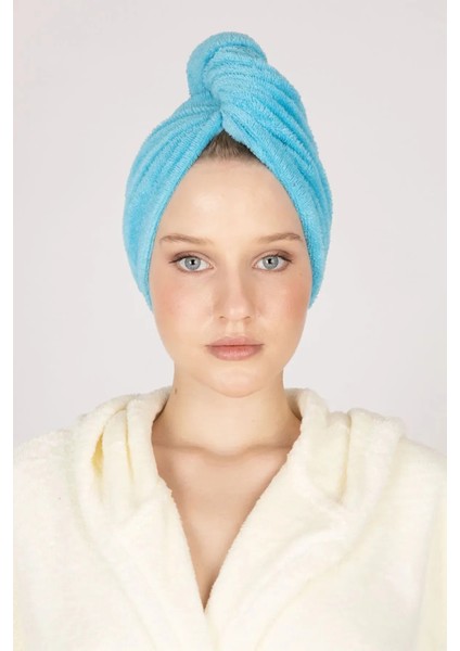 %100 Pamuk Saç Bonesi,saç Havlusu 2'li – Düğme Lastikli, Saç Kurulama Için Ideal modelleri