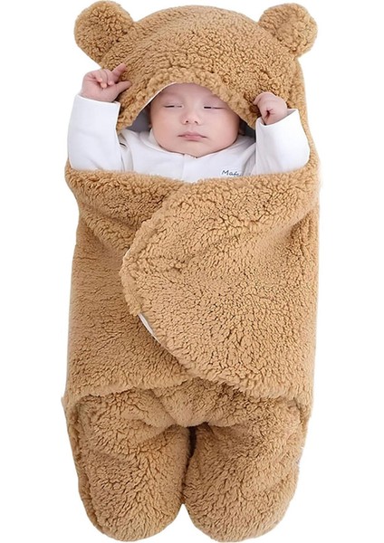 Kulaklı Ayaklı Peluş Kuzu Welsoft Dış Kundak Bebek Tulum Battaniye 0-12 Ay