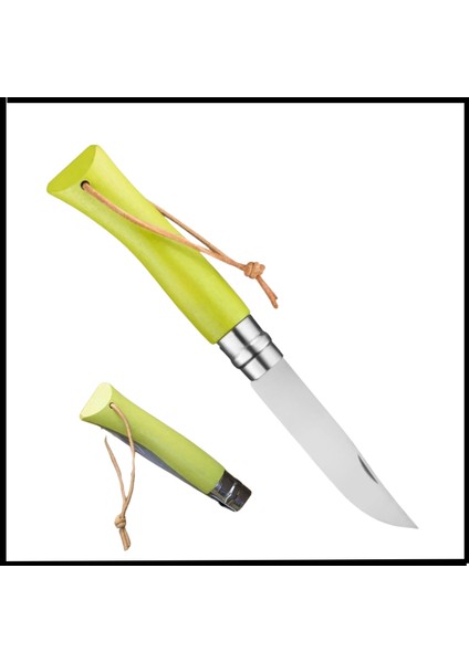 Uyguna-Yakala elma Yeşili - Katlanır Cep Çakısı - Gürgen Ağacı Sap - CAK.605