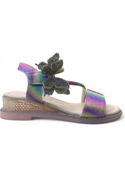 606 Kız Çocuk Taşlı Sandalet