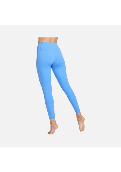 Zenvy Hafif Destekli Yüksek Belli 7/8 Kadın Mavi Spor Taytı DQ6015-634
