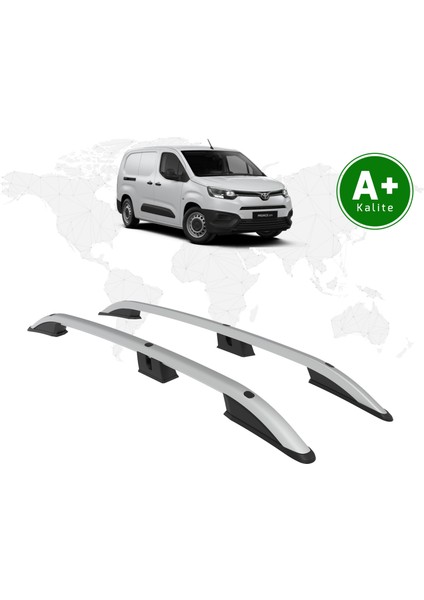 Toyota Proace City Panelvan Tavan Çıtası Uzun Şasi 2019 Model Ve Sonrası Gri