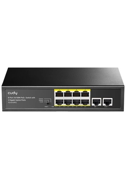 Cudy 8port 10/100M Poe+2gb Up 80W Switch
