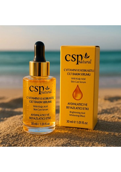Leke Karşıtı Vitamin C Serum Kojik Asit, Ferulic Asit, Vitamin B3&b5 30 ml