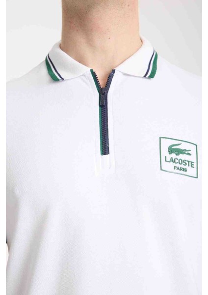 Fermuar Yaka Beyaz Regular Fit